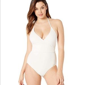 Vince Camuto Surf Shades V Neck Wrap Tie One Piece